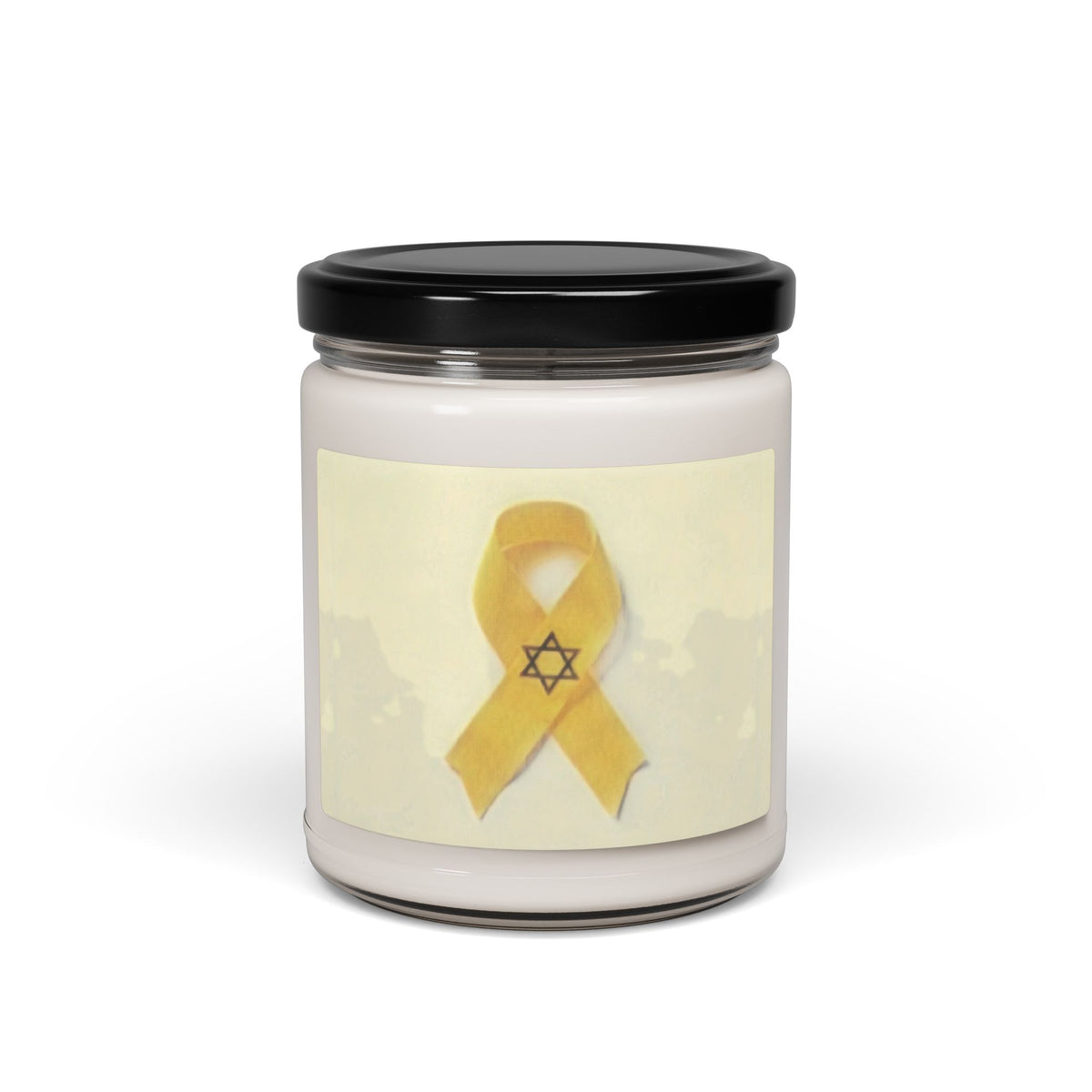 Soy Candle - Unbroken Hope Yellow Ribbon Star of David 9oz