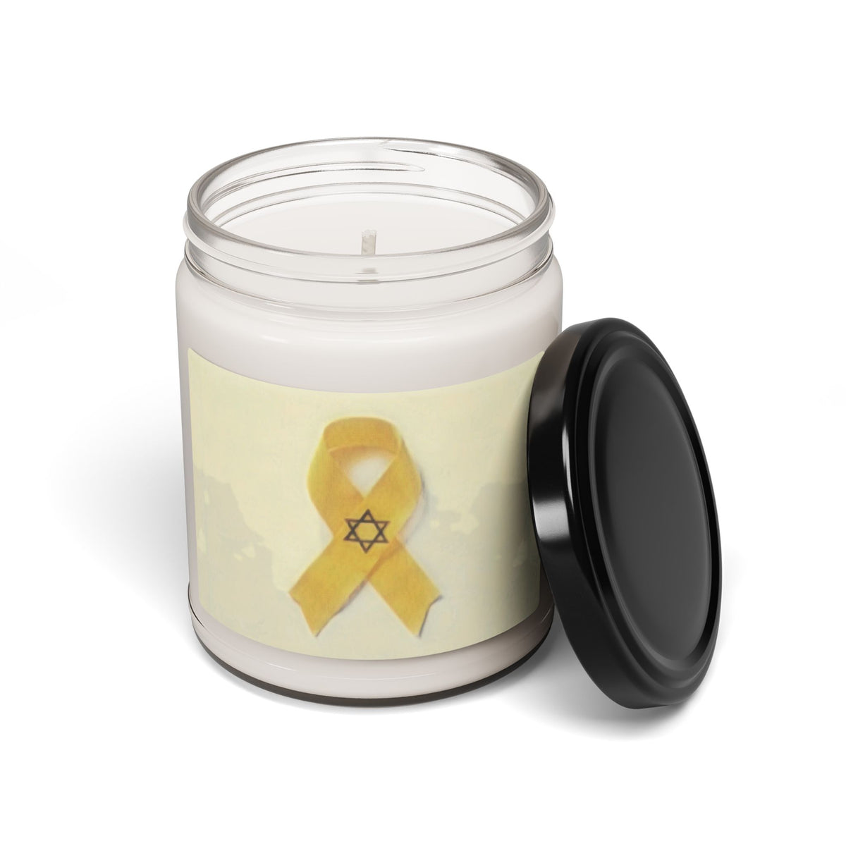 Soy Candle - Unbroken Hope Yellow Ribbon Star of David 9oz