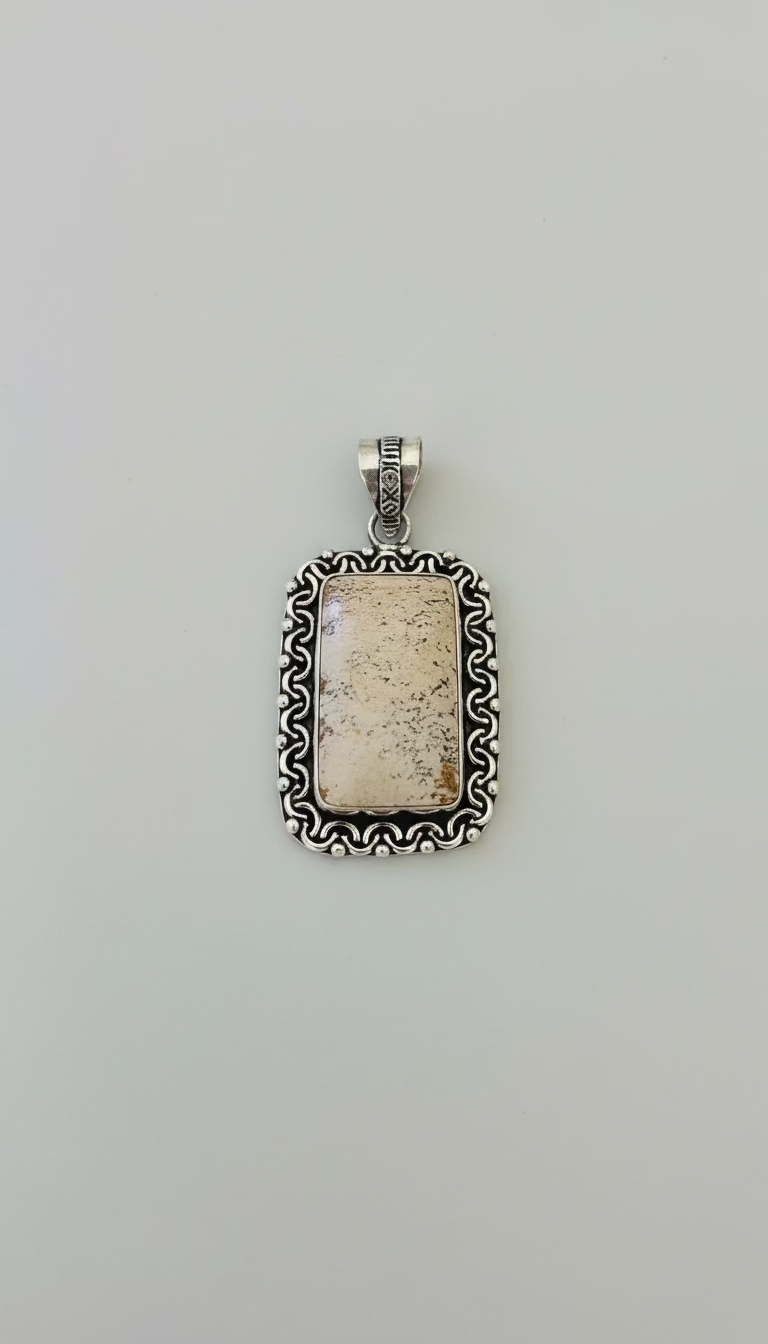 Picture Jasper in .925 Sterling Silver Pendant