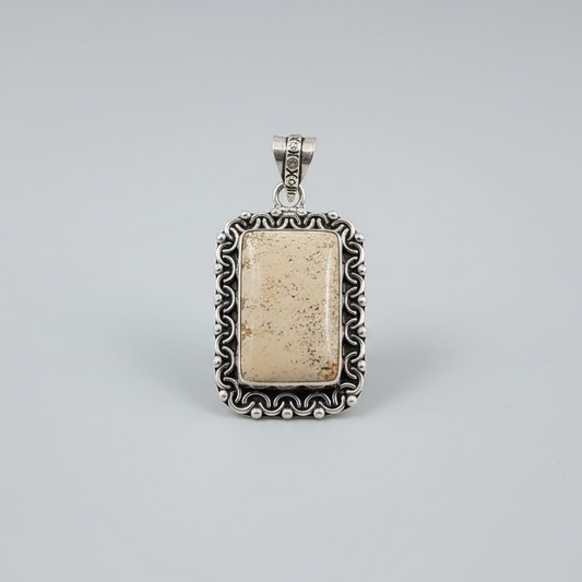 Picture Jasper in .925 Sterling Silver Pendant